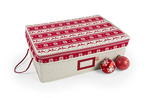 Santa's Bags Decorated Two Tray Drawer Ornament Storage Box - Cross Stitch