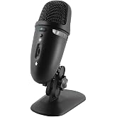 Cyber Acoustics Premium USB Microphone with Dual Recording Patterns - 24-bit Recording Perfect for Podcasting and Vlogging - Compatible with PC and Mac (CVL-2009)