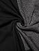 Allegra K Ladies Long Sleeve T Shirts Panel Tops Loose Long T Shirts, Black, M (US 10)