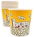 Yellow Red Round Popcorn Bucket 130 Ounce Pack of 10 Buckets