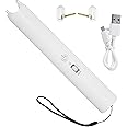 Portable Cattle Prod, Pocket Sized Handheld Rechargeable Electric Livestock Prod for Pig, Cattle, Sheep, Dog and More, with LED Light and Lanyard (White, 10.24 Inch)