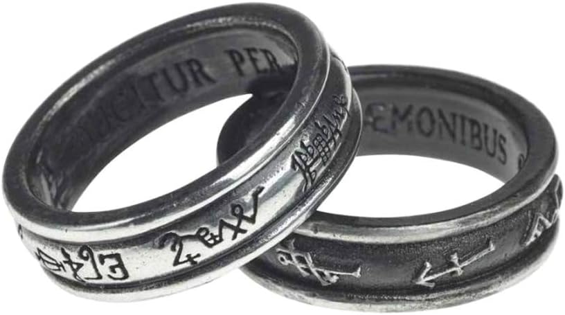 Mens Fashion Jewelry Ring Gothic Demon Protection Supernatural Seven Archangel Signatures