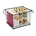 mDesign Stackable Wire Storage Basket for Kitchen, Pantry, Cabinet - Pack of 2, 12
