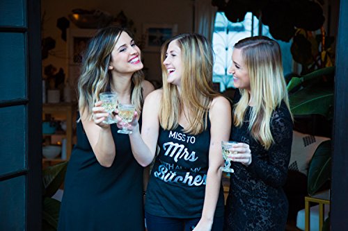 Bachelorette Party Shirts - Triblend Racer Back Tank Top - "Miss To Mrs With All My B*tches" [SOLD INDIVIDUALLY] - Thumbnail 3