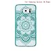 Doinshop Carved Cover Damask Vintage Mandala Flower Case for Samsung Galaxy S6 Edge (green)