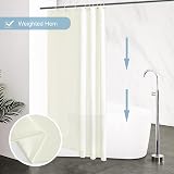 Furlinic Shower Curtain Beige Anti Mould Waterproof 100x180cm Polyester view 5
