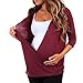Mother Bee Maternity Criss Cross Maternity and Nursing Wrap Tunic Burgundy