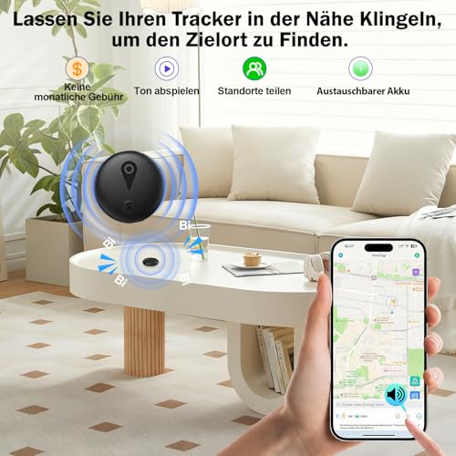 GPS Tracker Car (Compatible with iOS & Android) GPS Tracker Car without ABO, Magnetic Smart Tag Object Finder, Global Cover, Mini Tracker, Worldwide IP67 for Cars, Motorcycles, Bicycles