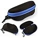 Mokingtop®Fashion Portable Carabiner Eye Glasses Sunglasses Hard Case Protector Box (Blue)