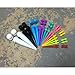 BodyJ4You 36PC Gauges Kit Ear Stretching 14G-00G Multicolor Acrylic Tapers Plugs Matching O-Ring Set