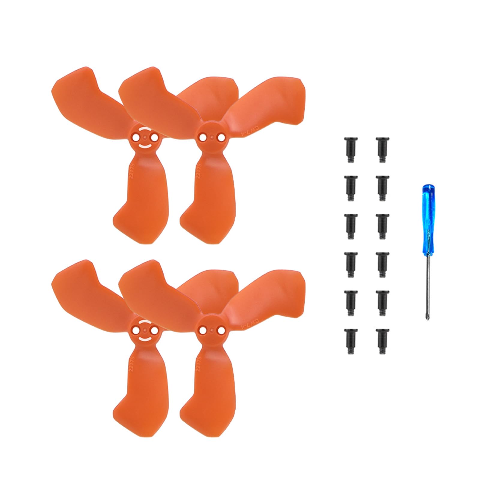 2 Pairs Propellers for DJI NEO 2, Low-Noise Colorful Spare Blades, Lightweight Durable Replacement Propeller Wings with Strong Power, Enhanced Flight Stability and Quiet Performance (Orange)