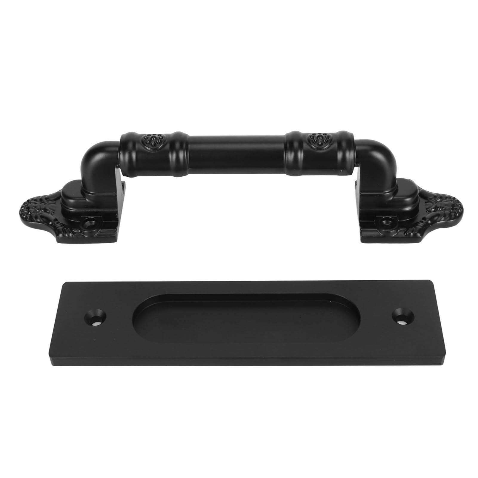Sliding Double Sided Black Barn Door Pull Handle - Easy to Install, Innovative, Stylish, Suitable for Garages, Balconies