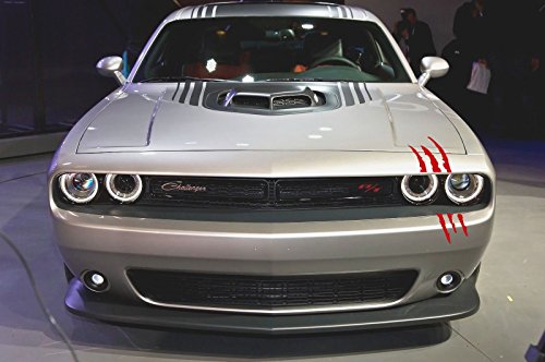 Red Monster Claws Scratch Headlight Decal Die-Cut Vinyl Sticker for Halloween[Blood Red] - Thumbnail 3