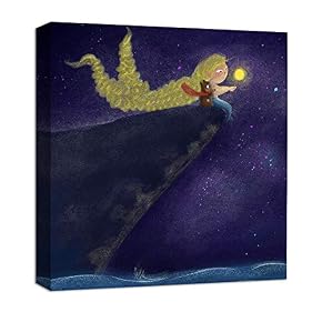 Firefly Fox with Child Painting Artwork for Framed for Children