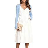 VIAURBE Women's Long Sleeve Shrug Sweaters Knit Bolero Shoulder Open Cropped Cardigan