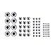 RAH 3-D Hard Epoxy Eyes (60 Pack) Fly Tying Lures Crafts 7 Sizes (Ice, 6 mm)