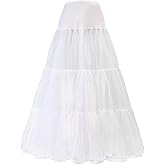 VanRose Women's Ankle Length Petticoat Bridal Wedding Slip Hoopless Crinoline Underskirt