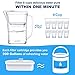 JETERY 8-Cup Water Filter Pitcher, Long-Lasting Fast Filtration(200 Gallon) Patented ACF Military Technology, Cool Water Purifier Pitcher