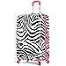 Rockland Safari Hardside Spinner Wheel Luggage, PINKZEBRA, 3-Piece Set (20/24/28)