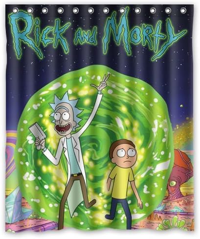 Rick and Morty Custom Shower Curtain 60" x 72"