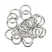 20 Pcs Round Carabiner Gate O Spring Loaded Gate Clips Hook Key Ring Buckle (Silver)