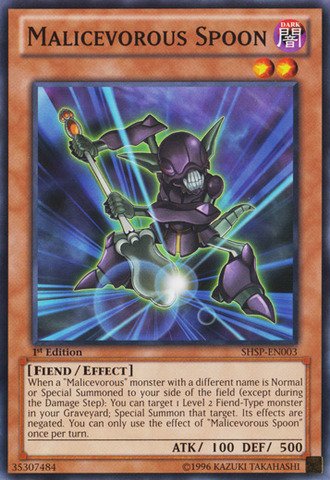 Yu-Gi-Oh! - Malicevorous Spoon (SHSP-EN003) - Shadow Specters - Unlimited Edition - Common