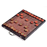 Kindlov-toys Chinese Chess Xiangqi Wooden Chess Game Board Set Chinese Checker with Wooden Crafted Pieces for Business Gift Birthday Holiday Collection Travel Set for Children Adult