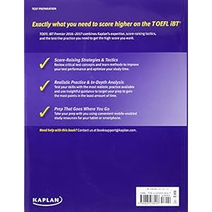 Kaplan TOEFL iBT Premier 2016-2017 with 4 Practice Tests: Book + CD + Online + Mobile (Kaplan Test Prep)