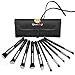 Kissemoji Professional 10 Pcs Synthetic Kabuki Makeup Brush Set Cosmetics Foundation Blending Blush Eyeliner Face Powder Brush Makeup Brush Kit with Bags