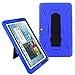 Galaxy Tab 2 10.1 Case KIQ (TM) Heavy Duty Hybrid Silicone Skin Hard Plastic Case Cover w/ Kick Stand for Samsung Galaxy Tab 2 10.1 P5100 (Black / Blue)