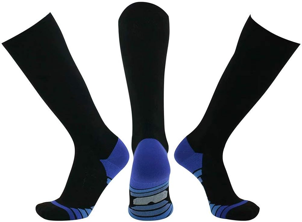 AOIREMON コンプレッションソックス ハイソックス 消臭抗菌 疲労減少 スポーツ用ソックス 着圧靴下 弾性ソックス ふくらはぎサポーター 1足セット