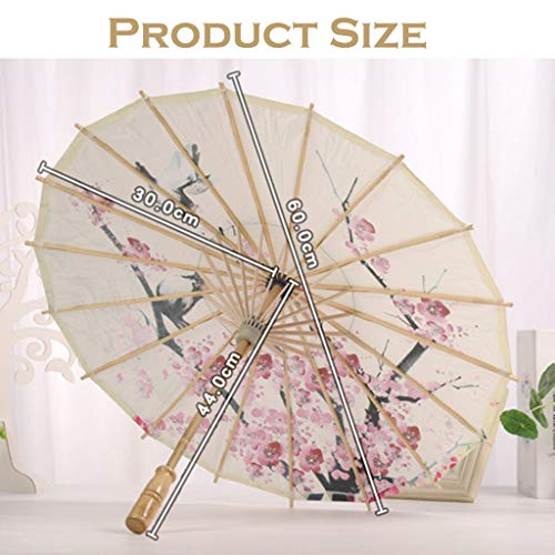 Miklan Chinese Silk Cloth Umbrella Classical Style Decorative Umbrella Oil Paper Umbrella - Thumbnail 3
