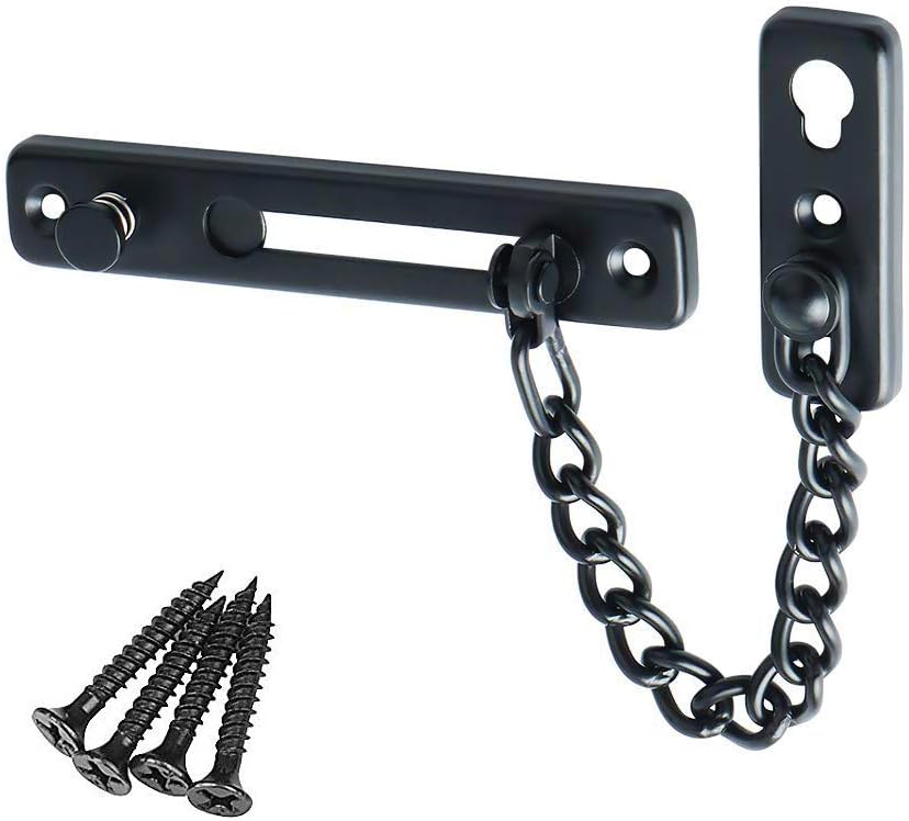 HLOMVE Sliding Chain Door Guard Lock with Safety Spring