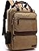 Aidonger Canvas School Bag Laptop Backpack Travel Rucksack (Khaki)