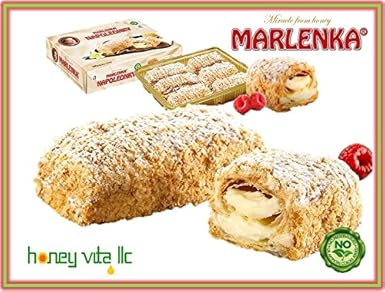 Kleingebäck aus Blätterteig mit Cremefüllung 'Marlenka Napoleonki'
