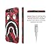 iPhone 7/8 Plus Shark Face Case Street Fashion: Luxury Flexible Durable Designer Protective TPU Cover/Bumper/Skin/Cushion with Wrist Strap only for 5.5