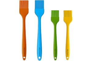 SILCONY 8.4" - 10" Silicone Pastry Basting Brush Heat Resistant BPA Free for BBQ Grill Barbecue & Kitchen Baking Marinating S