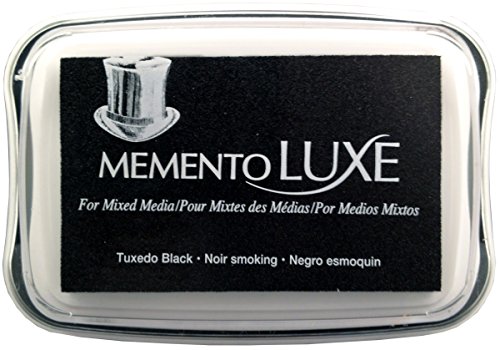 Tsukineko Memento Luxe Mixed Media Inkpad, Tuxedo Black