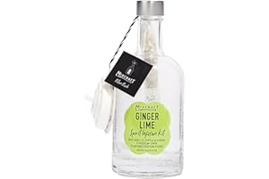 MixCraft Spirit Infusion Kit - Premium Craft Cocktail & Mocktail Mixer< Glass Bottle, Collapsible Funnel, Flavor Pouch & Recipe, Ginger Lime