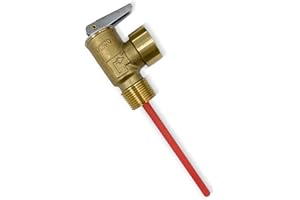 Lrichy Upgrade 3/4" NPT Thread 210°F 150 PSI Temperature Pressure Relief Valve for Suburban RV Water Heaters, Thickened Brass Safety Valve for Hot Water Heaters and Tanks with Extended Probe