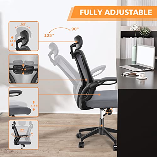 ENGBER Office Chair Ergonomic Desk Chairs Lumbar Support, Mesh Computer