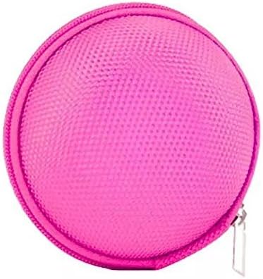 BestTopc Carrying Pocket Storage Canvas Earphone Case for Earphone MP3 Rose Red