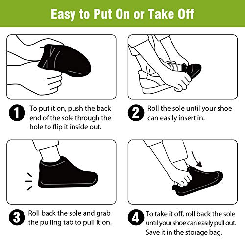 ComfiTime Waterproof Shoe Covers Shoe Covers for Rain, TPE Rubber