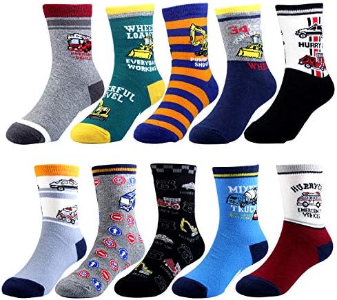 MpingT Boys Cotton Socks Toddler Baby Boy Socks Knee High Cartoon Crew Socks
