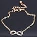 ISHOW Sexy Women Infinity Charm Gold Tone Chain Barefoot Anklet Bracelet Foot Chain Jewelry