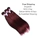 8A Peruvian Hair Virgin 99j Burgundy Straight Hair Weaves 100% HUman Hair One Bundle Peruvian Pure Color Silky Straight Hair Weft(99j 16inch)
