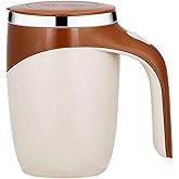 TXLOOK Automatic Magnetic Stirring Coffee Mug, Rotating Home Office Travel Mixing Cup，Funny Electric Stainless Steel Self Mix