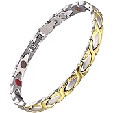 38 Elegant Titanium Magnetic Bracelet for Women Germanium and Magnetic Functions with Free Link Removal Tool Christmas gift