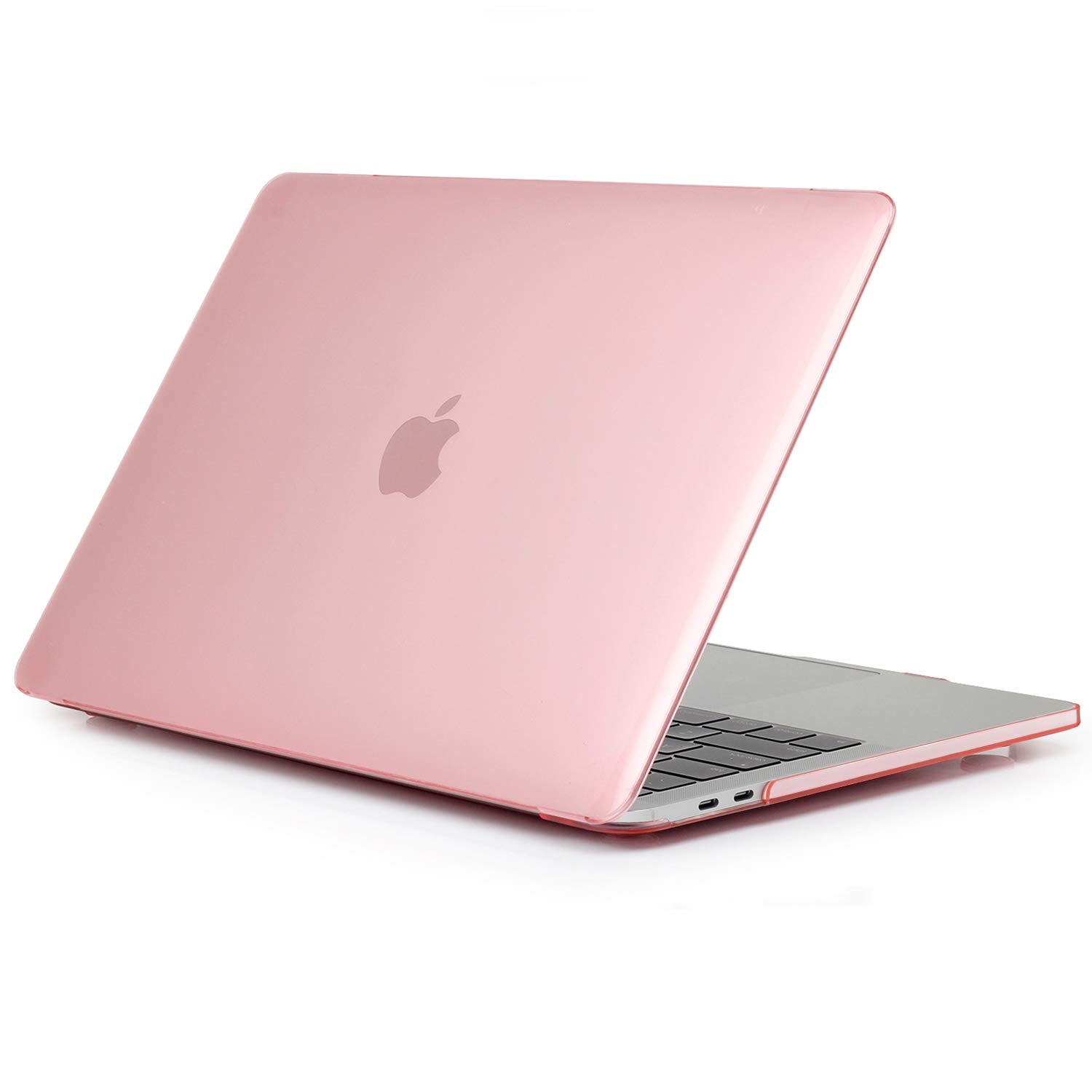 TECOOL Case compatible with MacBook Pro 13 inch 2016-2022 (M2 M1 A2338/A2289/A2251/A2159/A1989/A1706/A1708), Plastic Snap On Hard Shell Cover, Crystal Fuchsia (Glossy)