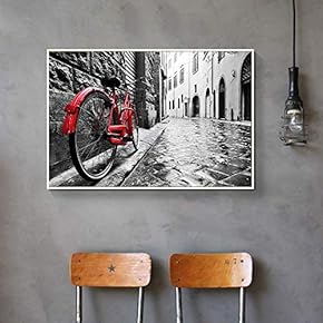 Floating Framed Canvas Wall Art for Living Room, Bedroom Black and White Building Canvas Prints for Home Decoration Ready to Hang - 16x24 inches